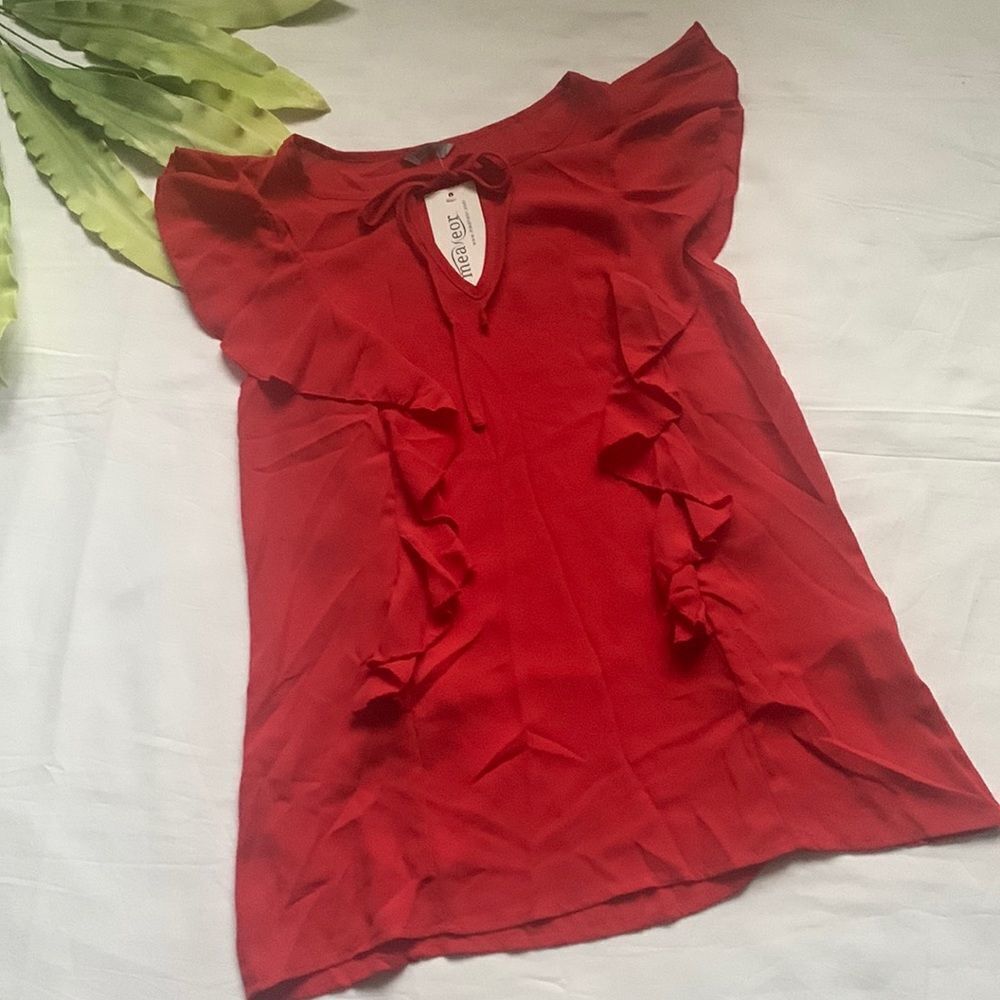 🌺nwt Meaneor Ruffle Sleeveless Top🌺